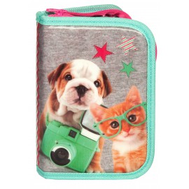 Piórnik z wyposażeniem Studio Pets piesek kotek