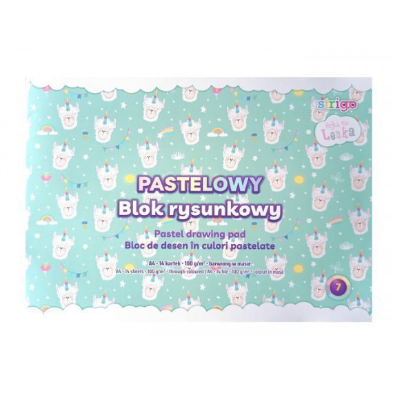 STRIGO BLOK RYSUNKOWY PASTELOWY HEJKA TU LENKA  A4 20K