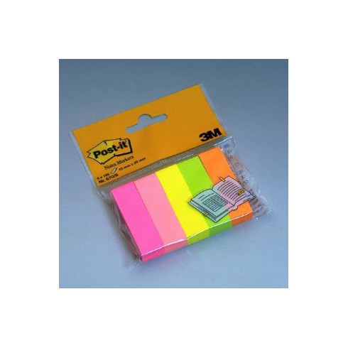 Znaczniki indeksujące Post-it 15x50mm (670/5) kolory neonowe