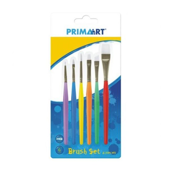 PĘDZELKI Prima Art Starpak 6 sztuk Kolorowe