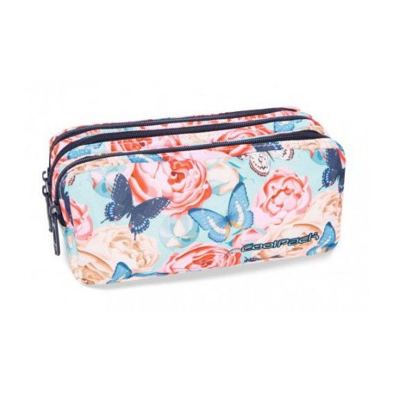 Coolpack PIÓRNIK PRIMUS SASZETKA TRZYKOMOROWA KWIATY I MOTYLE. BUTTERFLIES