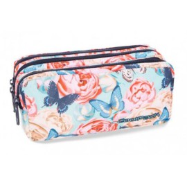 Coolpack PIÓRNIK PRIMUS SASZETKA TRZYKOMOROWA KWIATY I MOTYLE. BUTTERFLIES