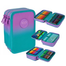 Piórnik szkolny CoolPack Jumper 3- komory z wyposażeniem Gradient blueberry