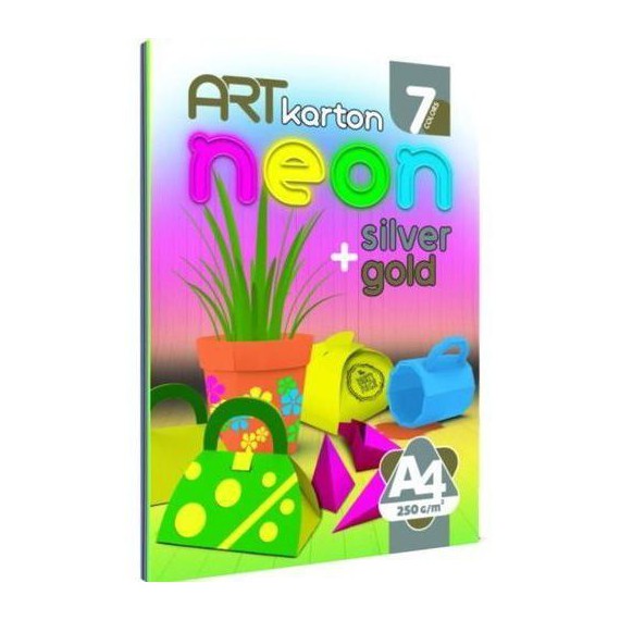 Panta Plast Blok kartonów kolorowych Neon A4/7K 250g