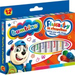 BAMBINO FLAMASTRY ZE STEMPELKAMI 12 KOLORÓW