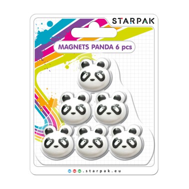 Magnes magnesy do tablic panda 6szt
