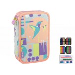 MILAN Piórnik 2-poziomowy z wyposażeniem Sugar Colibri Pastel MILAN Piórnik 2-poziomowy z wyposażeniem Sugar Colibri Pastel