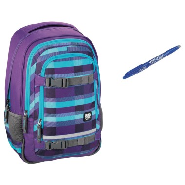ALL OUT plecak szkolny SELBY kolor: summer check purple