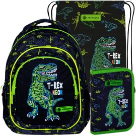 ASTRA Plecak szkolny T-REX NEON KLASA 1-3