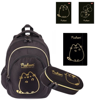 Plecak szkolny Pusheen Gold 5w1 klasa 1-3