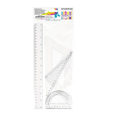 STARPAK Zestaw geometryczny 4 elementy 30 cm