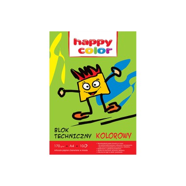 BLOK TECHNICZNY A4 KOLOR HAPPY COLOR 170G (HA37172030-09)