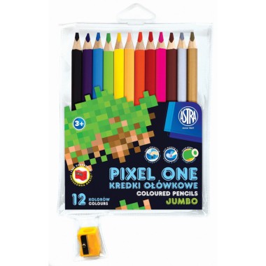 ASTRA KREDKI OŁÓW.JUMBO OKRĽ. PIXEL ONE 12 KOL+TEM