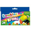 KREDKI ŚWIECOWE WOSKOWE BAMBINO 24 KOLORY