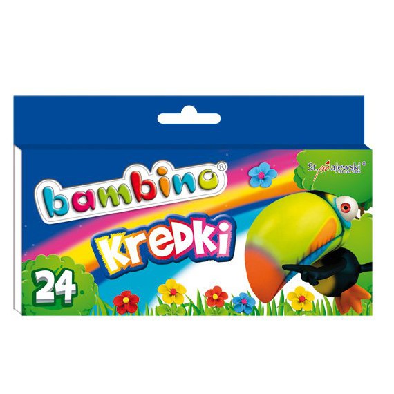 KREDKI ŚWIECOWE WOSKOWE BAMBINO 24 KOLORY