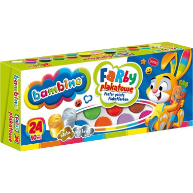 FARBY PLAKATOWE BAMBINO 24 KOLORY 10ml