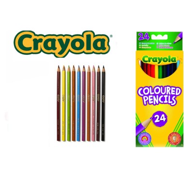 CRAYOLA KREDKI OŁÓWKOWE 24 KOL.NIETOKSYCZNE