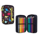 COOLPACK PIÓRNIK POTRÓJNY Z WYPOSAŻENIEM LED DINOSAURS A67204