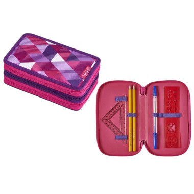 Herlitz Piórnik potrójny z wyposażeniem 31 części Cubes