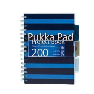 KOŁOZESZYT NOTATNIK PUKKA PAD PROJECT BOOK NAVY NIEBIESKI A5 200 STRON KRATKA