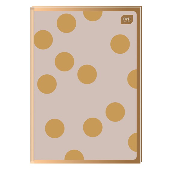 INTERDRUK BRULION A5 96 KARTEK W KRATKĘ METALLIC SATIN GOLD