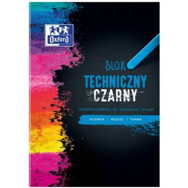 OXFORD  Blok Techniczny Czarny A3/10k 210g