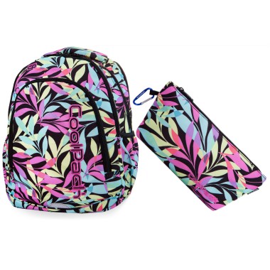 COOLPACK PLECAK SZKOLNY MŁODZIEŻOWY PASTEL LEAVES B25050 KLASA 1-3 SASZETKA TERMICZNA GRATIS