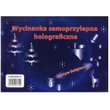 WYCINANKA SAMOPRZYLEPNA HOLOGRAFICZNA MOTYW ŚWIĄTECZNY BOŻE NARODZENIE A4