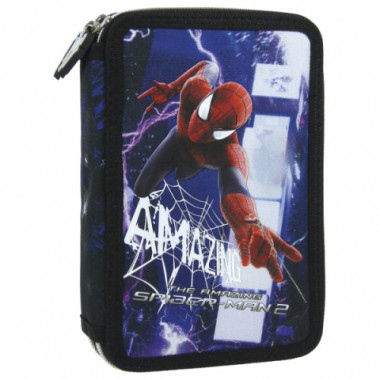 PIÓRNIK SPIDERMAN DWUKOMOROWY Z WYPOSAZENIEM