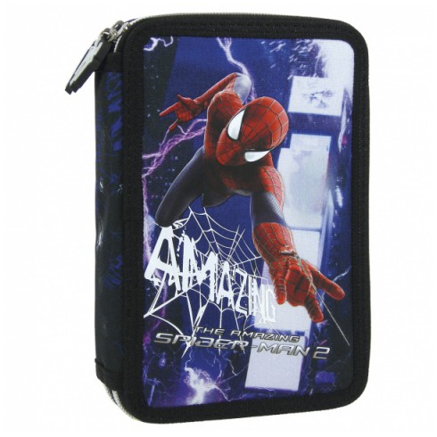 PIÓRNIK SPIDERMAN DWUKOMOROWY Z WYPOSAZENIEM