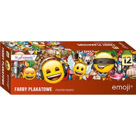 FARBY PLAKATOWE SZKOLNE EMOJI 12 KOLORÓW