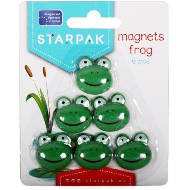 STARPAK  Magnesy do tablic żabka 6 szt.