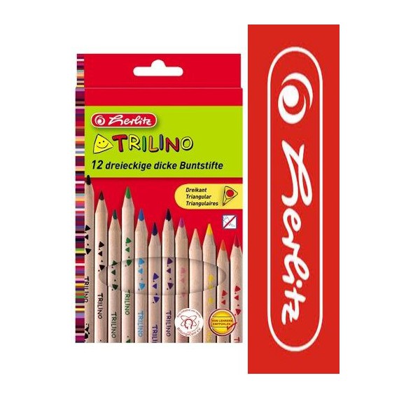 SOLIDNE KREDKI OŁÓWKOWE HERLITZ TRILINO 12SZT