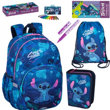 Coolpack Plecak szkolny Stitch 7w1 zestaw klasa 1-3