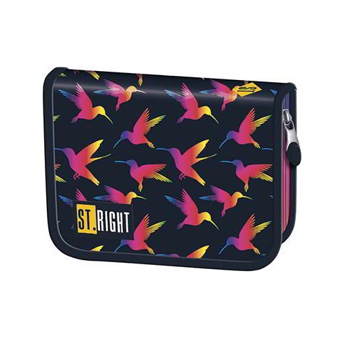 Piórnik dwuklapkowy bez wyposażenia Rainbow Birds Tęczowe  Ptaki PC-03 Stright