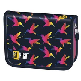 Piórnik dwuklapkowy bez wyposażenia Rainbow Birds Tęczowe  Ptaki PC-03 Stright