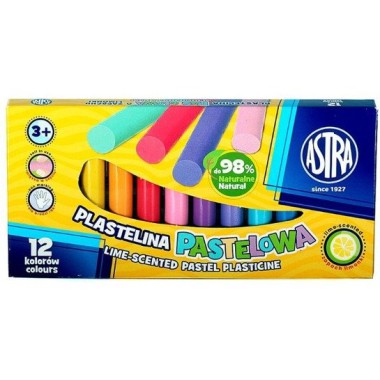ASTRA Plastelina pastelowa 12 kolorów o zapachu limonki