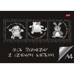 BLOK TECHNICZNY Z CZARNYMI KARTKAMI A4 10 KARTEK