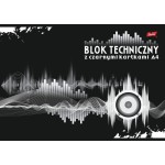 BLOK TECHNICZNY Z CZARNYMI KARTKAMI A4 10 KARTEK