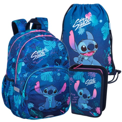 Plecak szkolny Stitch 3w1 Zestaw klasa 1-3 Plecak szkolny Stitch 3w1 Zestaw klasa 1-3
