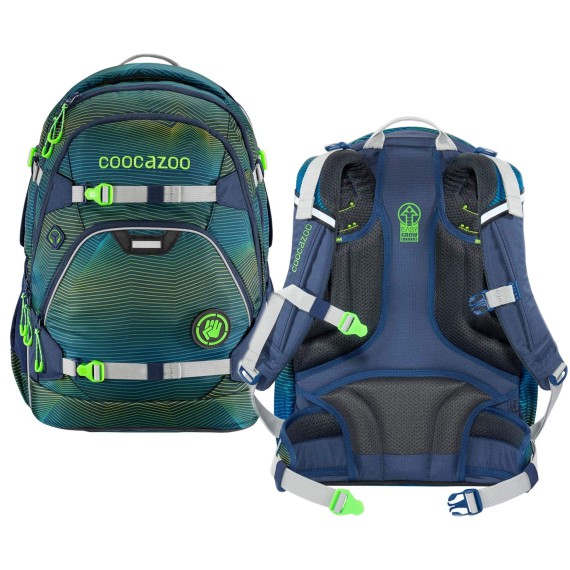 Hama Plecak szkolny COOCAZOO ScaleRale Soniclights Green