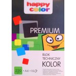 BLOK TECHNICZNY KOLOROWY HAPPY COLOR A4 220G/M2