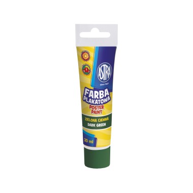 ASTRA FARBA PLAKATOWA TUBA 30 ML - CIEMNA ZIELONA