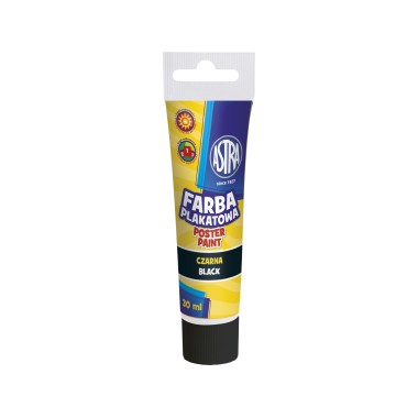 ASTRA FARBA PLAKATOWA TUBA 30 ML - CZARNA