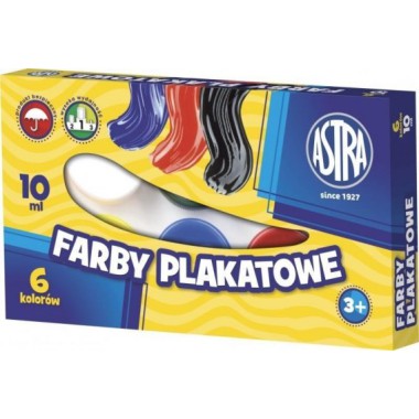 ASTRA Farby plakatowe 6 kolorów 10 ml