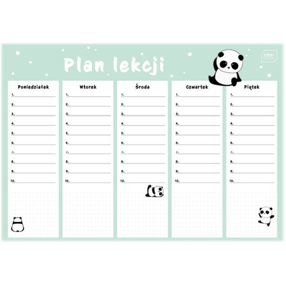 Interdruk Plan lekcji Panda Wisienki
