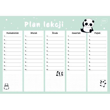 Interdruk Plan lekcji Panda Wisienki