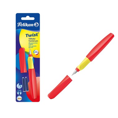 Pelikan Pióro wieczne twist koralowy + 2 naboje
