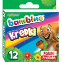 KREDKI GLINIANE BAMBINO 12 KOL. KREDKA ŚWIECOWA