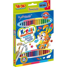 BAMBINO KREDKI OŁÓWKOWE 18/36 KOLORY DREWNIANE TRÓJKĄTNE